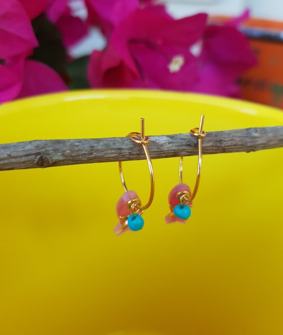 Pendiente Con Pez de Color