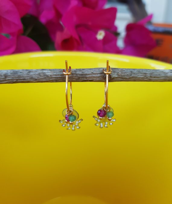 Pendiente Con Pulpito de color