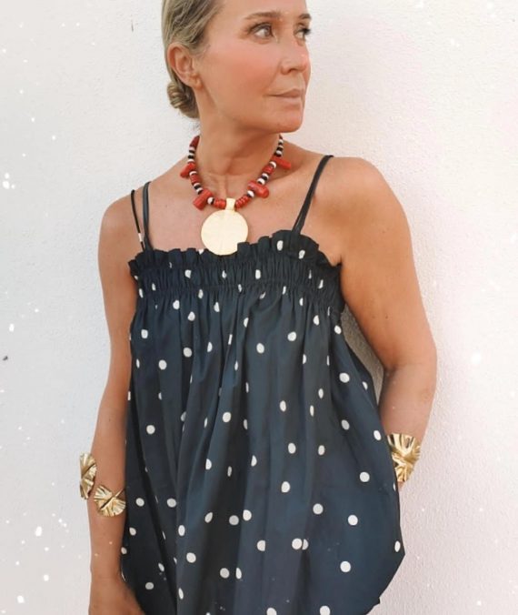 Collar Corto Medallón Corales