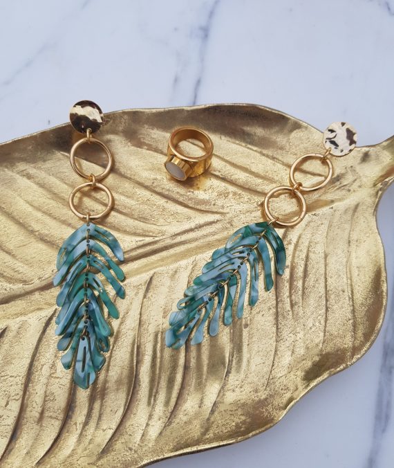 Pendiente Bruna Verde